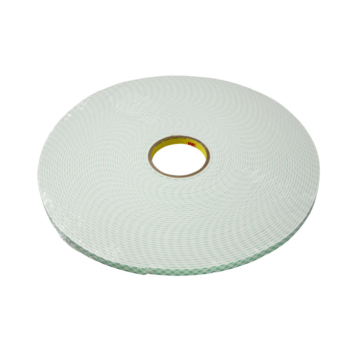 3M Double Coated Urethane Foam Tape 4008, Off White, 3/8 in x 36 yd,125 mil