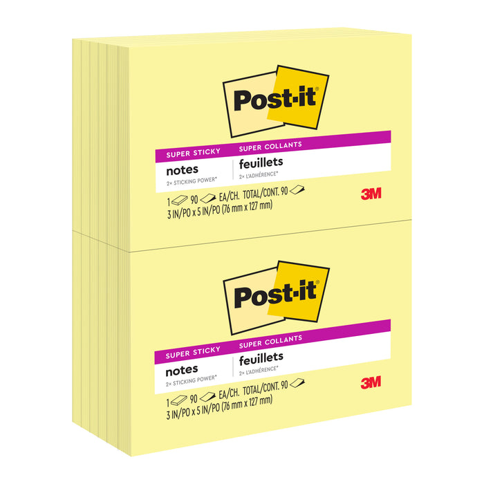 Post-it® Super Sticky Notes 655-12SSCY