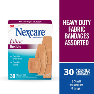 Nexcare Flexible Fabric Bandages 665-30PB, 30 ct