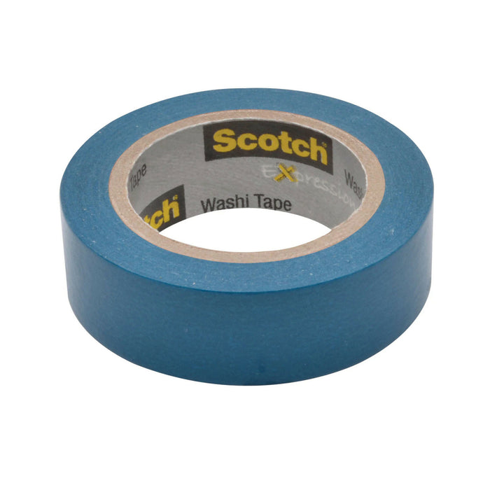 Scotch® Expressions Washi Tape C314-BLU, .59 in x 393 in (15 mm x 10 m)Blue