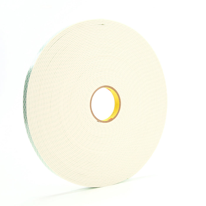 3M Double Coated Urethane Foam Tape 4008, Off White, 3/4 in x 36 yd,125 mil