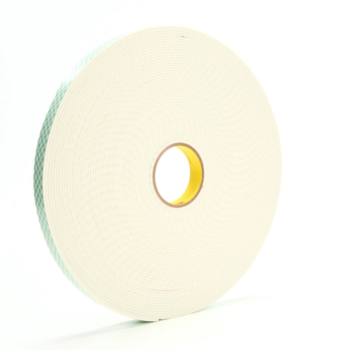 3M Double Coated Urethane Foam Tape 4008, Off White, 1 in x 36 yd, 125mil