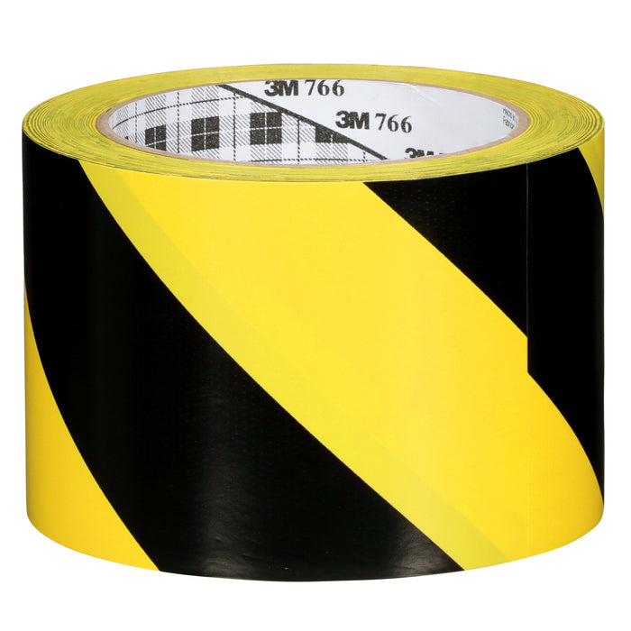 3M Safety Stripe Vinyl Tape 766, Black/Yellow, 3 in x 36 yd, 5 mil, 12 Roll/Case