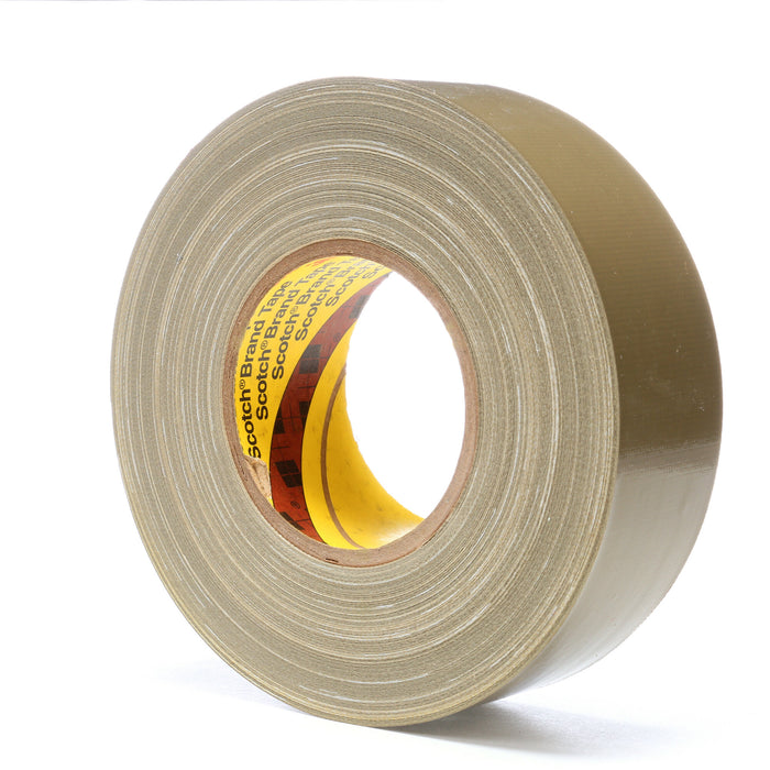 Scotch® Polyethylene Coated Cloth Tape 390, Olive, 48 mm x 54.8 m, 11.7 mil