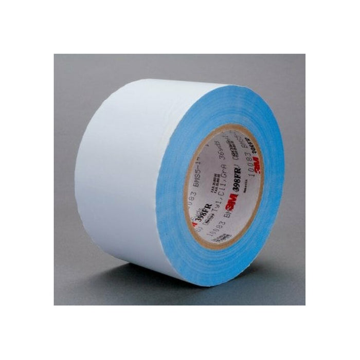 3M Glass Cloth Tape 398FR, White, 1 in x 36 yd, 7 mil, 36 rolls percase