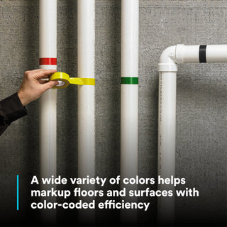 3M General Purpose Vinyl Tape 764, Yellow, 49 in x 36 yd, 5 mil, 3rolls per case