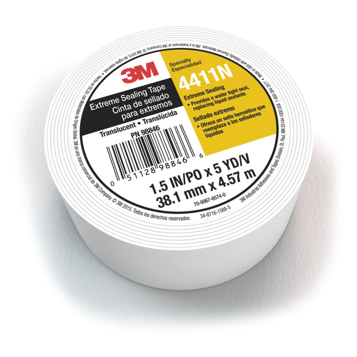 3M Extreme Sealing Tape 4411N Translucent, 24 in x 36 yd, 1 roll percase