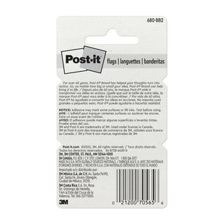 Post-it® Flags 680-BE2, 1 in. x 1.7 in. (2.54 cm x 4.31 cm) Blue, 2-pack