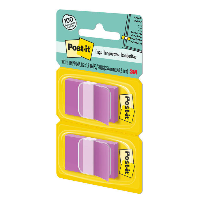 Post-it® Flags 680-PU2, 1 in. x 1.7 in. (2.54 cm x 4.31 cm) Purple, 2-pk