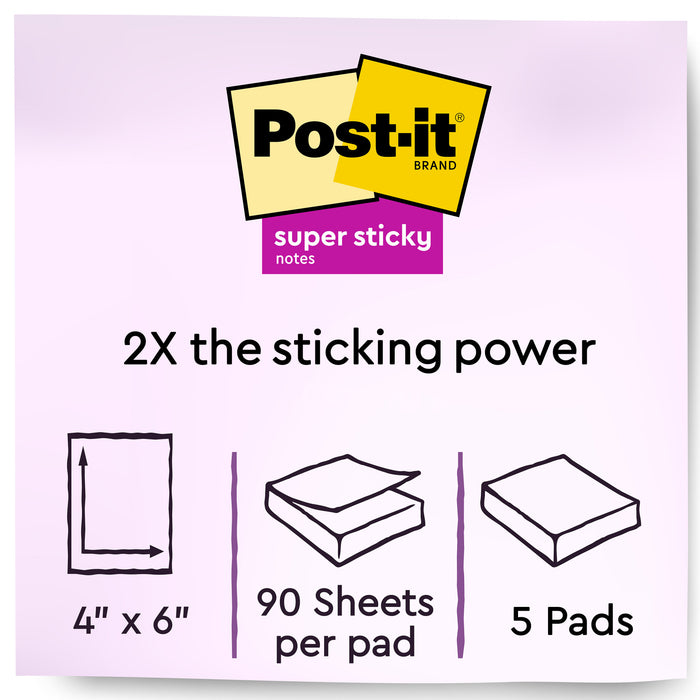 Post-it® Super Sticky Notes 660-5SSCY