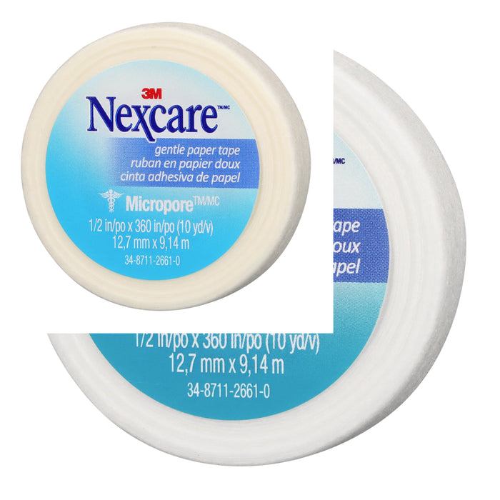 Nexcare Micropore Paper First Aid Tape, 530-P1/2, 1 in x 10 yds,Wrapped