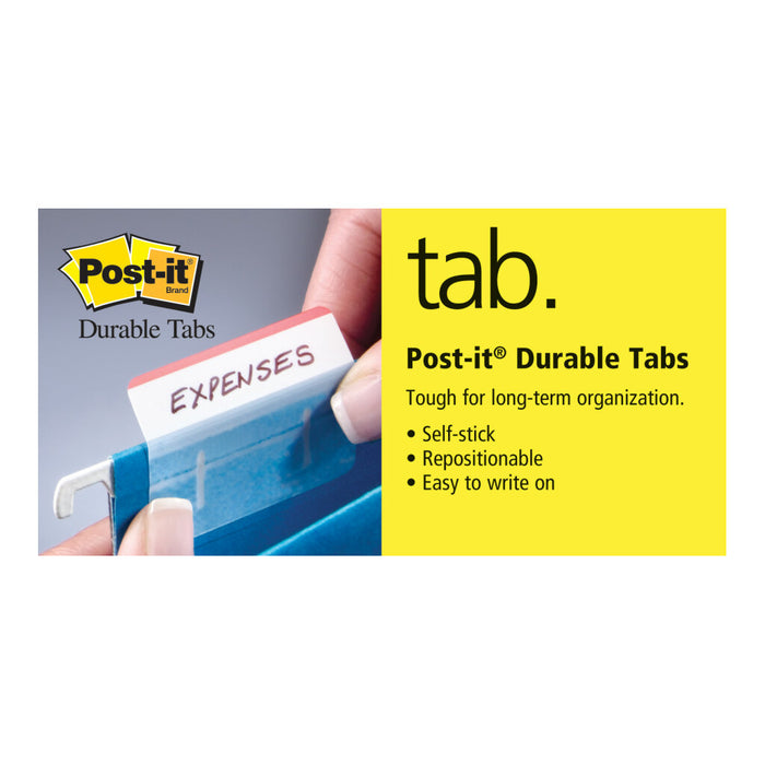 Post-it® Durable Tabs 686-PGO, 1 in. x 1.5 in. Pink, Green, Orange 24cs