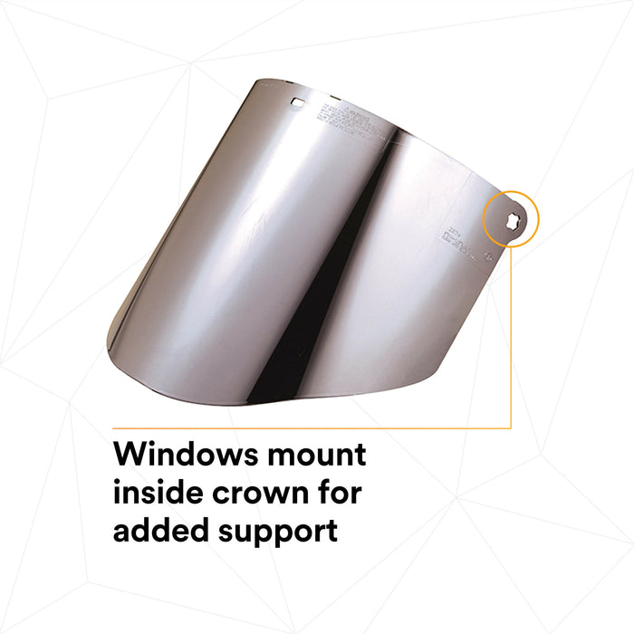 3M Aluminized Polycarbonate Molded Clear Faceshield Window,82504-00000