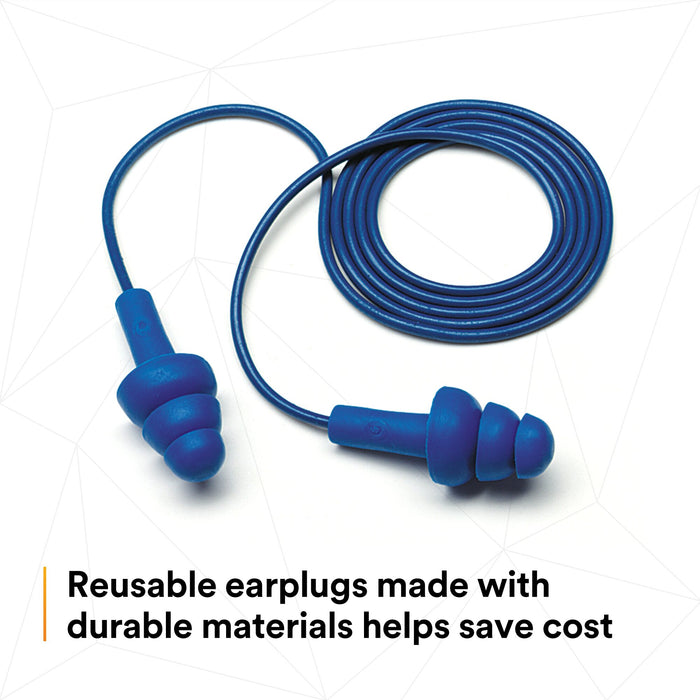 3M E-A-R UltraFit Earplugs 340-4017, Metal Detectable, Corded,Econopack