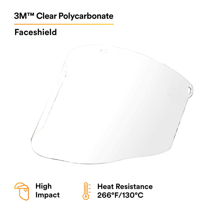 3M Total Performance Polycarbonate Clear Faceshield Window WCP9682600-00000 10