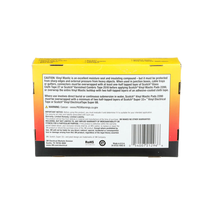 Scotch® Vinyl Mastic Pad 2200, 6-1/2 in x 4-1/2 in, Black, 10pads/carton