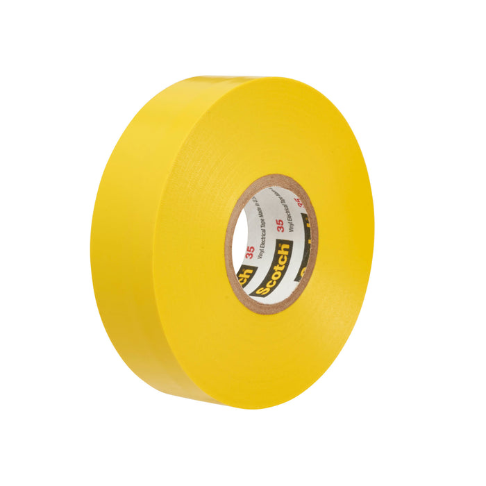 Scotch® Vinyl Color Coding Electrical Tape 35, 1/2 in x 20 ft, Yellow