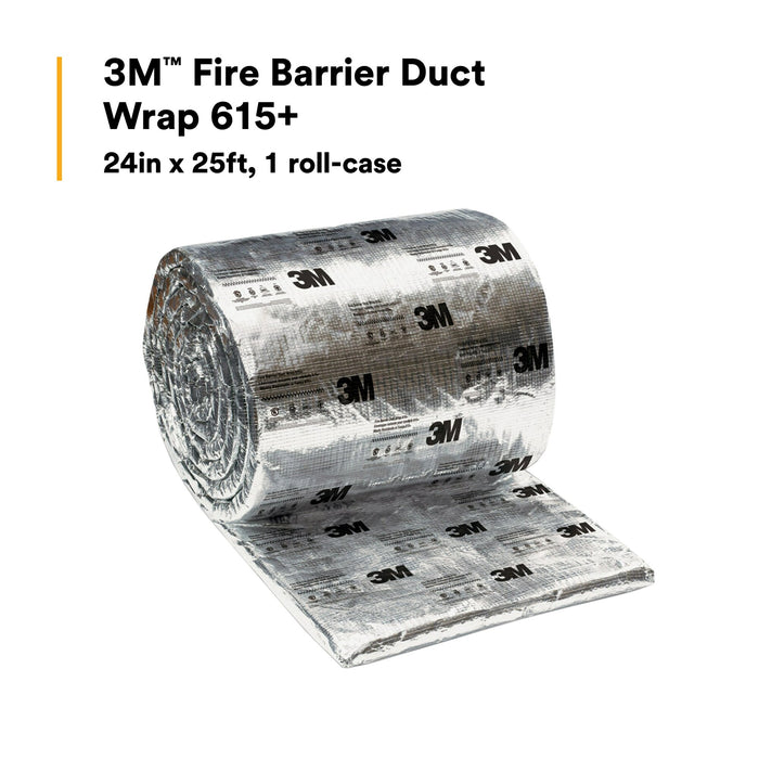 3M Fire Barrier Duct Wrap 615+, 24 in x 25 ft