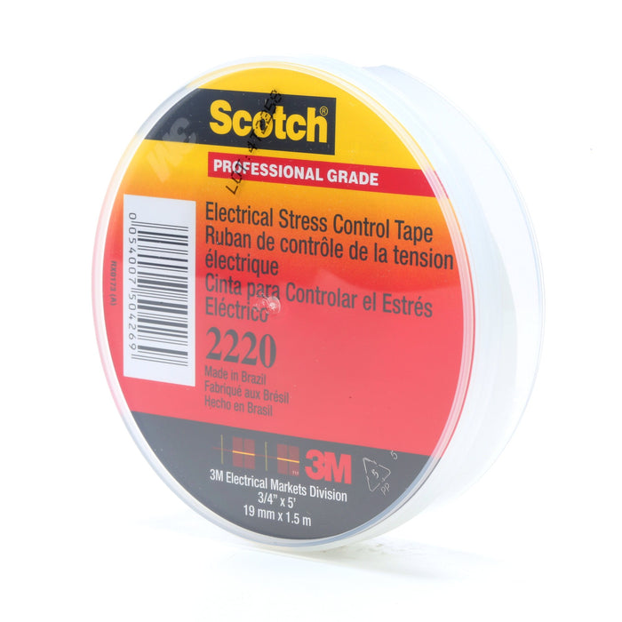 Scotch® Electrical Stress Control Tape 2220, 3/4 in x 5 ft, Gray