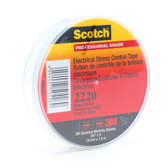 Scotch® Electrical Stress Control Tape 2220, 3/4 in x 5 ft, Gray