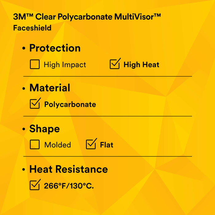 3M Clear Polycarbonate MultiVisor System V4F-10P 10 EA/Case