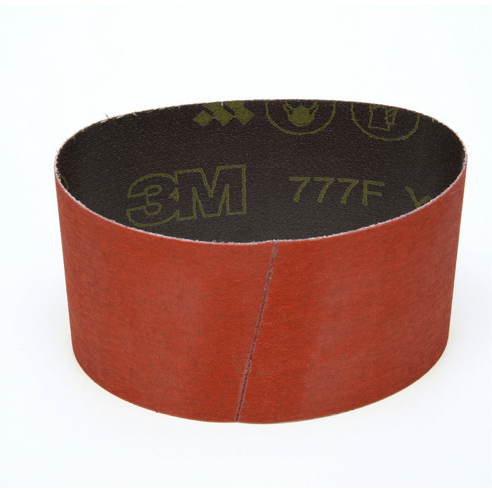 3M Cloth Belt 777F, P120 YF-weight, 3-1/2 in x 15-1/2 in, Fabri-lok,L-flex