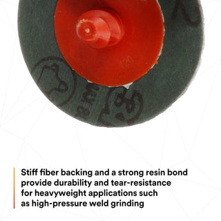 3M Cubitron II Roloc Fibre Disc 982C, 36+, TR, Red, 2 in, Die R200P