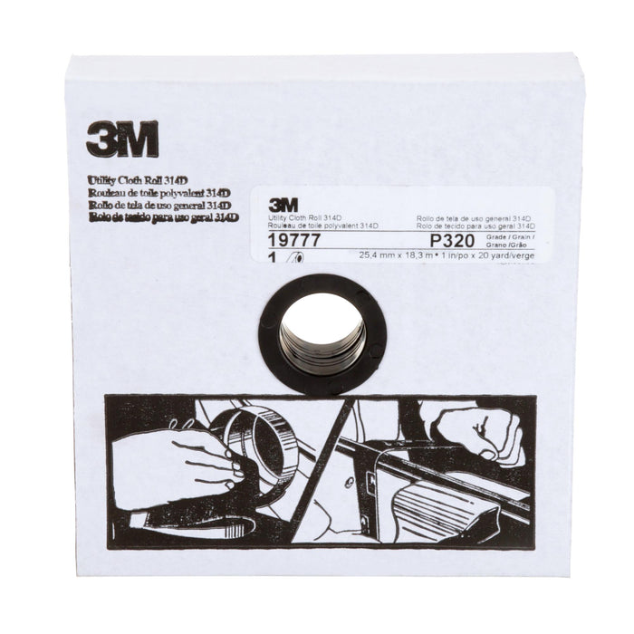 3M Utility Cloth Roll 314D, P320 J-weight, 1 in x 20 yd