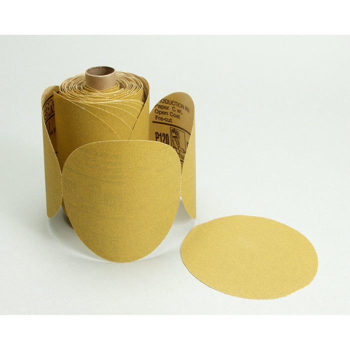 3M Stikit Paper Disc Roll 236U, 5 in x NH 5 Hole, P120 C-weight, D/F,Die 500FH