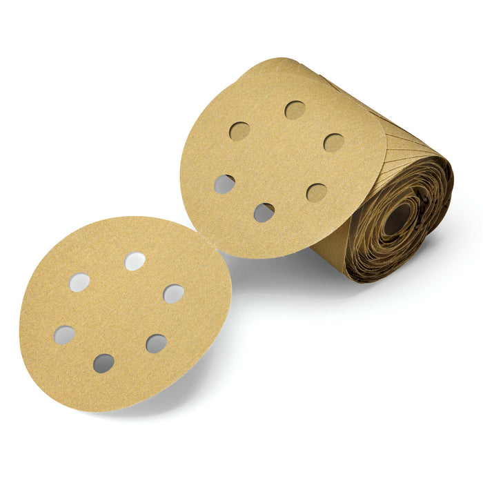 3M Stikit Paper Disc Roll 236U, 6 in x NH 6 Hole, P220 C-weight, D/F,Die 600FH