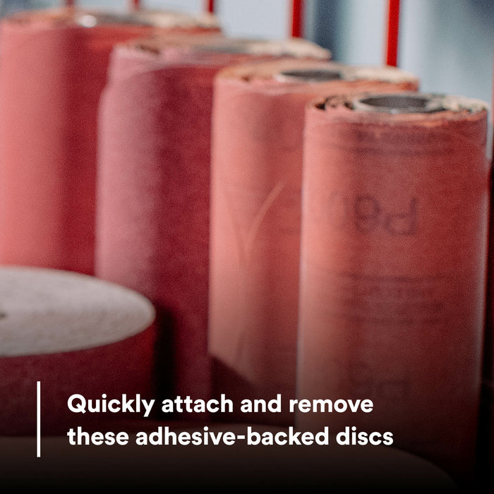 3M Red Abrasive Stikit Disc, 01116, 6 in, P80, 100 discs per roll