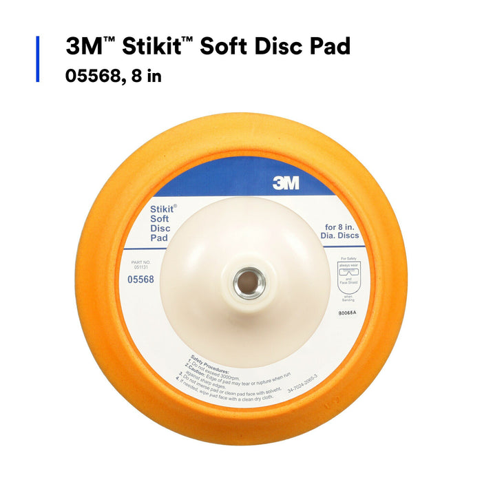 3M Stikit Soft Disc Pad, 05568, 8 in