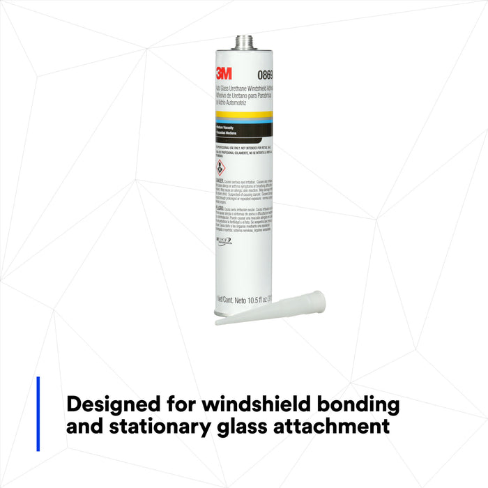 3M Auto Glass Urethane Windshield Adhesive, 08693, 10.5 fl ozCartridge