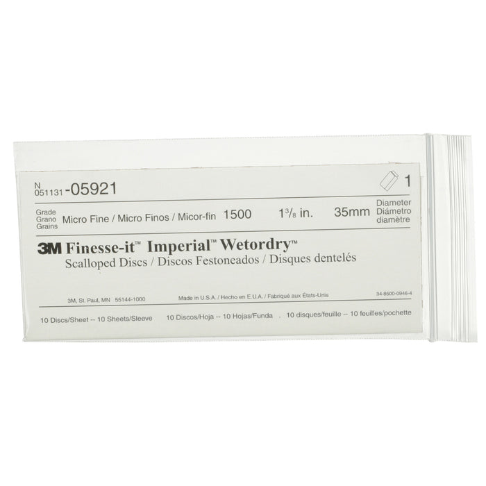 3M Finesse-it Imperial Wetordry Scallop Disc, 05921, 1 3/8 in, 1500