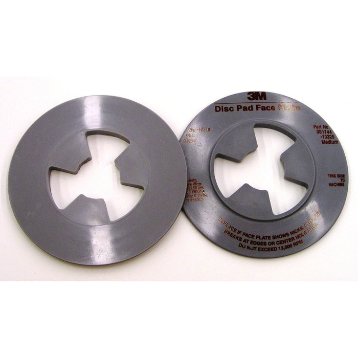 3M Disc Pad Face Plate 13325, 4-1/2 in, Medium Gray