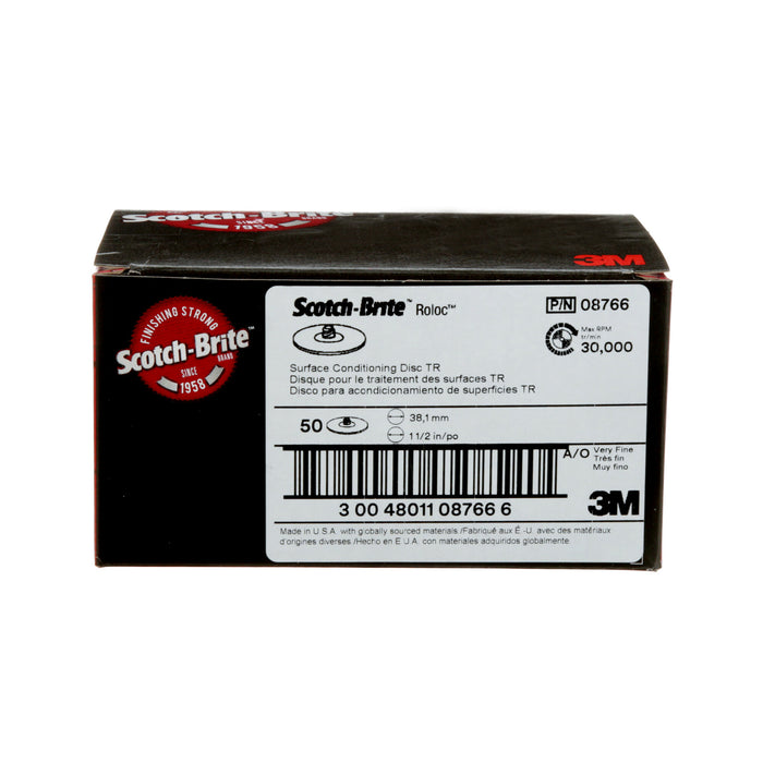 Scotch-Brite Roloc Surface Conditioning Disc, SC-DR, A/O Very Fine,TR, 1-1/2 in