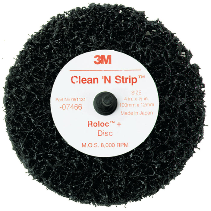 Scotch-Brite Roloc + Clean and Strip Disc 7466, 4 in x 1/2 in, S XCS