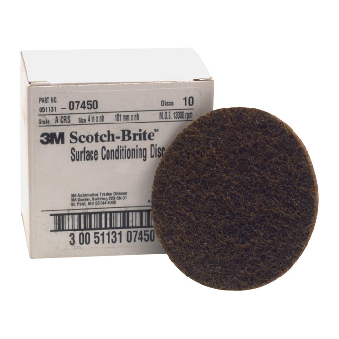 Scotch-Brite Surface Conditioning Disc, SC-DH, 07450, A/O Coarse, 4 inx NH
