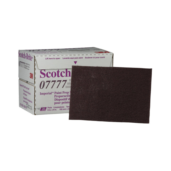 Scotch-Brite Paint Prep Scuff Hand Pad 07777 Maroon, 20 pads/Carton