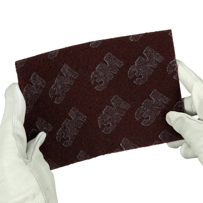 Scotch-Brite Production Hand Pad 8447, HP-HP, A/O Very Fine, Maroon, 6in x 9 in