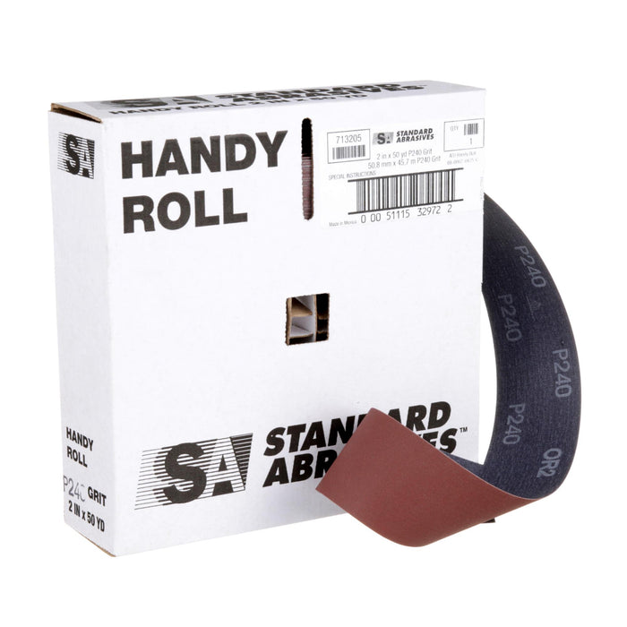 Standard Abrasives Aluminum Oxide Handy Roll, 713205, P240 J-weight