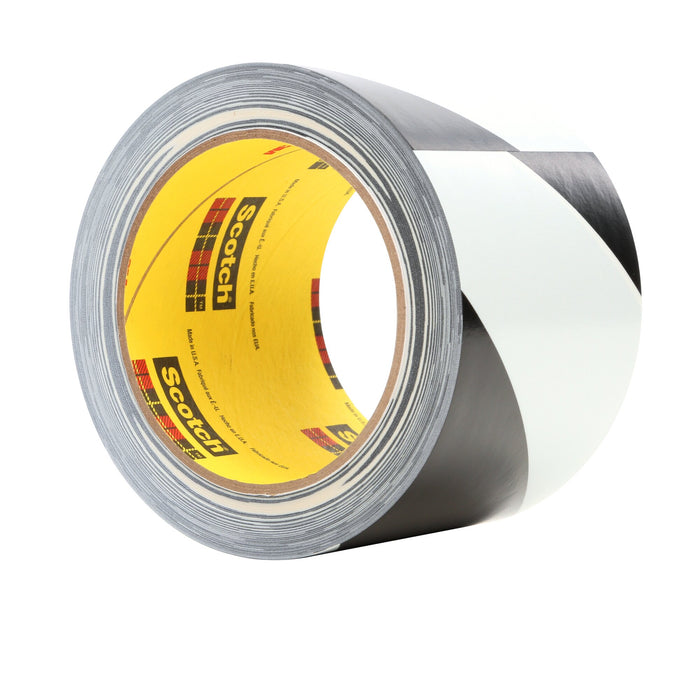 3M Safety Stripe Vinyl Tape 5700, Black/White, 3 in x 36 yd, 5.4 mil