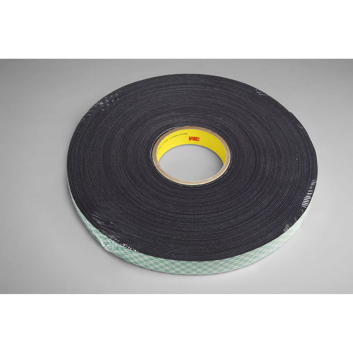 3M Double Coated Urethane Foam Tape 4052, Black, 3/4 in x 72 yd, 31mil