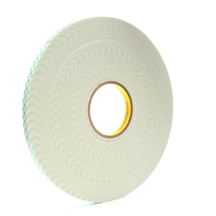 3M Double Coated Urethane Foam Tape 4026, Natural, 1/2 in x 36 yd, 62mil