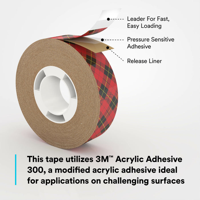 Scotch® ATG Adhesive Transfer Tape 969, Clear, 2 in x 36 yd, 5 mil