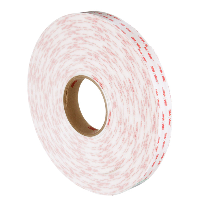 3M VHB Tape 4950, White, 1/2 in x 36 yd, 45 mil, Small Pack