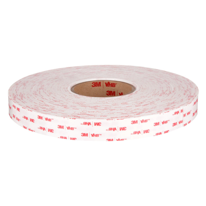 3M VHB Tape 4950, White, 1 in x 36 yd, 45 mil, Small Pack
