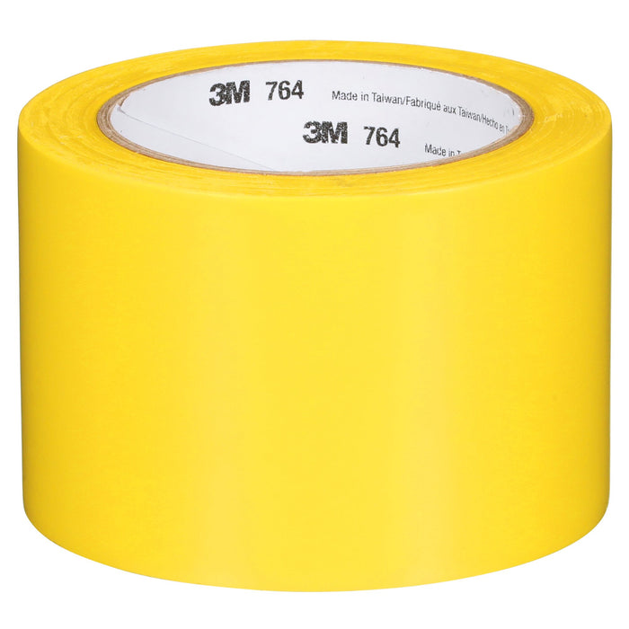 3M General Purpose Vinyl Tape 764, Yellow, 3 in x 36 yd, 5 mil, 12 Roll/Case