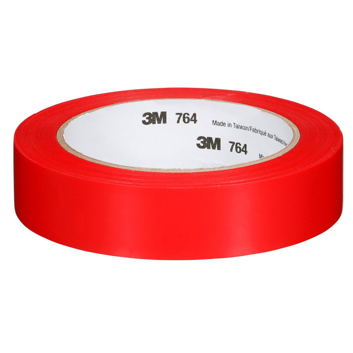 3M General Purpose Vinyl Tape 764, Red, 1 in x 36 yd, 5 mil, 36 Roll/Case
