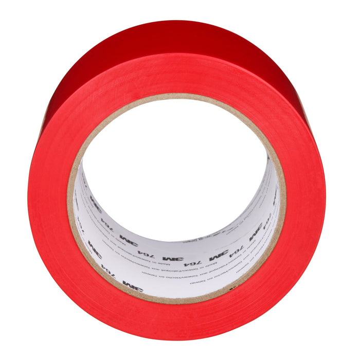 3M General Purpose Vinyl Tape 764, Red, 3 in x 36 yd, 5 mil, 12 Roll/Case